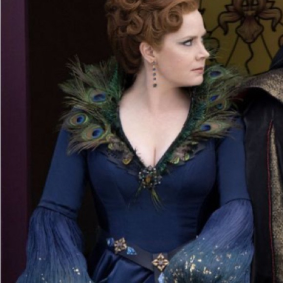 Elegant Blue Peacock Feather Wedding Dress (Giselle Disenchanted Dress)
